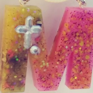 Original resin art letter M